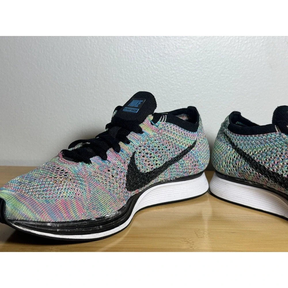 Size 9.5 - Nike Flyknit‎ Racer Multi-Color 2.0 - Men 526628-304